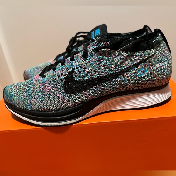 BNIB RARE Nike Flyknit Racer Multicolor Unisex Running Shoe Mens 4.5 Wmns 6 - Picture 7 of 8